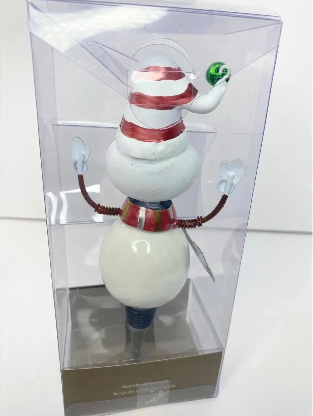 Pier One Snowman Metal Bottle Topper NEW Christmas